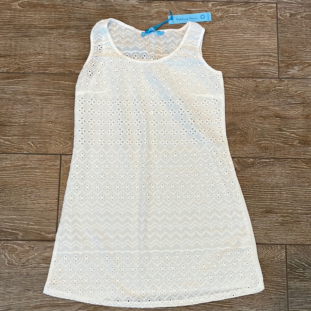 NWT Solitaire Swim White Eyelet Cover-Up